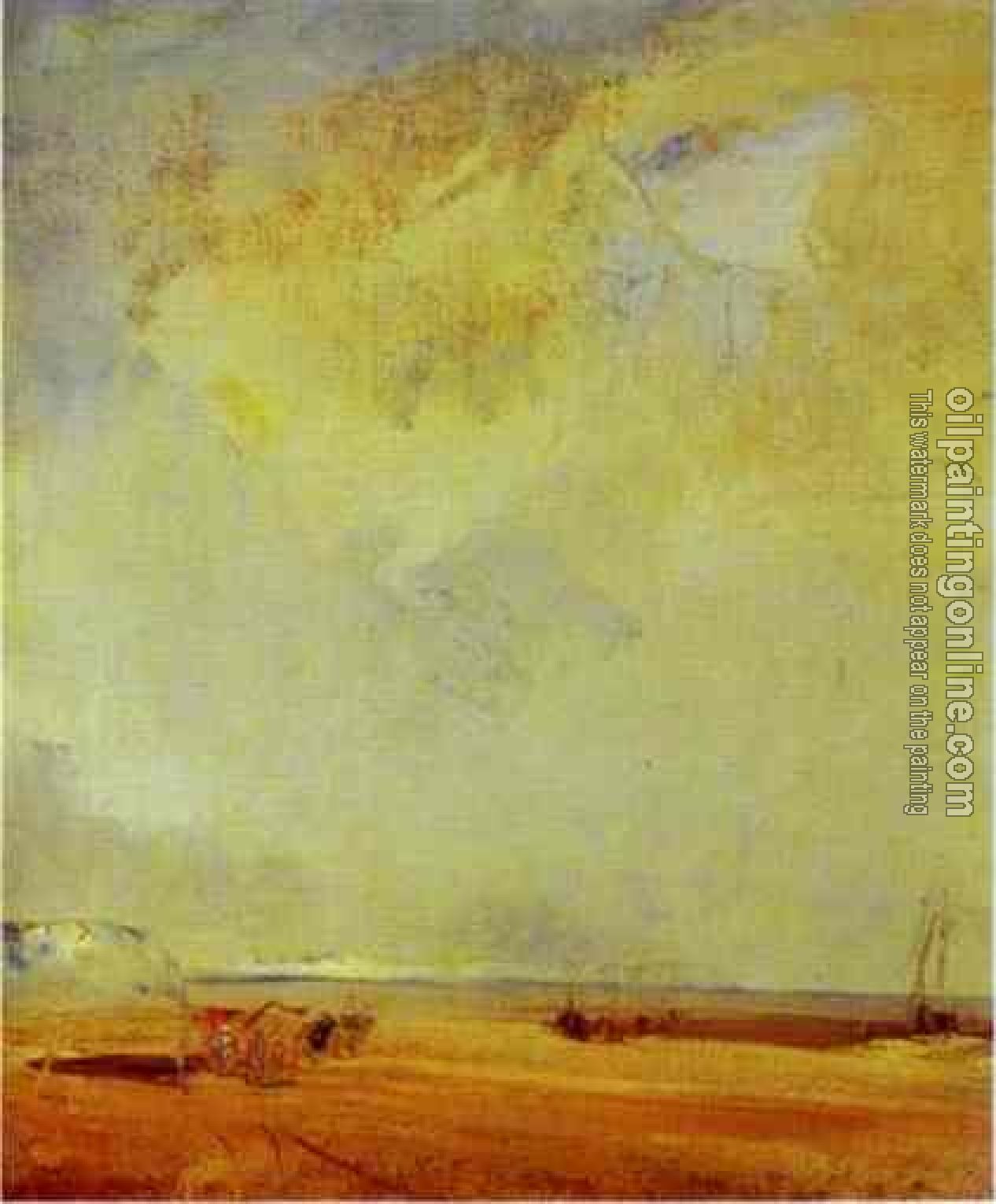 Richard Parkes Bonington - View of the Coast of Normandy